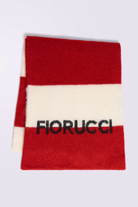 Stripe Logo Scarf Red