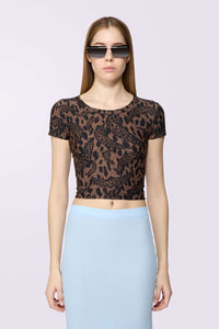 Banimalier Crop T-Shirt Brown